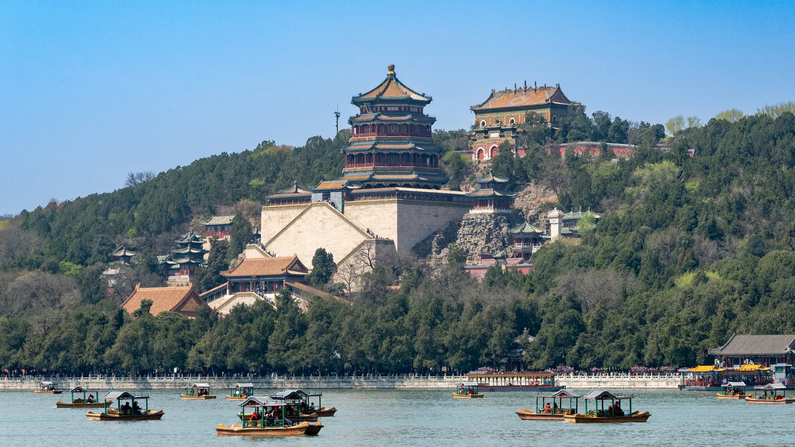 Longevity Hill and lakeside buildings at the Summer Palace