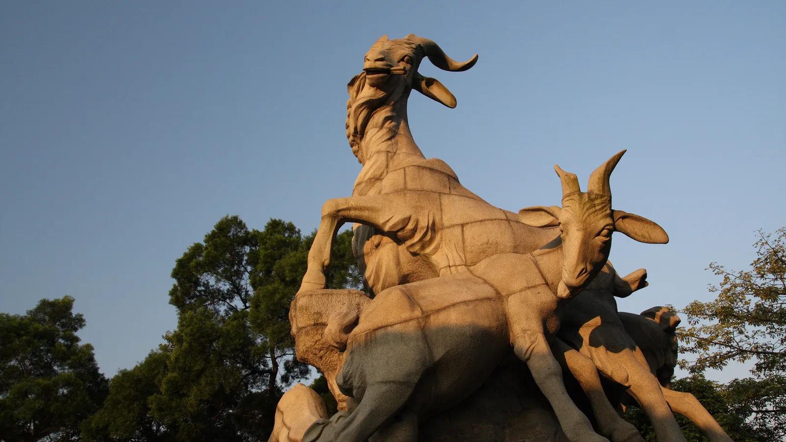 Five Rams sculpture in Yuexiu Park, a symbol of Guangzhou